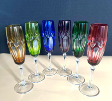 6 WMF Cristal Cabinet farbige