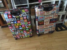 moderner Hartschalen Koffer, SAXOLINE buntes Dekor