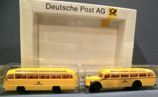 BREKINA,  H0 Modellauto-Set,- Deutsche Post AG -, Serie 2, Postbusse, 1:87.
