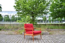 WILHELM KNOLL ANTIMOTT SESSEL EASY CHAIR 50/ 60er Danish ÄRA Nussbaum rot Walnut