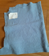 Walkloden-Walkstoff Rest HELLBLAU , 68 cm x 40 -45 cm ( L x B )