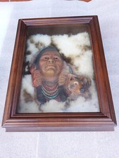 Indianer Schattenkasten 3D Bild J.H.Boone Neil J.Rose Limitierte Auflage