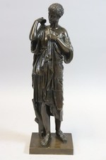 Diana von Gabii 42cm Bronze Figur signiert Ferdinand BARBEDIENNE  (HB900)