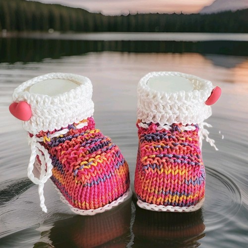 Babyschuhe gestrickt - ❤️,