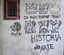 Kunst Postkarte limitierte Auflage von nur 10 Drucken Proof "Berühmte Künstler Katzen" Graffiti KUNST