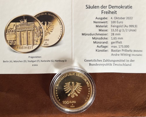 100 euro goldmünzen - 100,