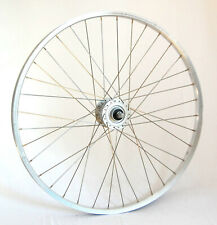 26 Zoll Vorderrad Laufrad mit Nexus Nabendynamo Alu Kastenfelge silber