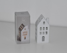 räder design stories Mini Lichthaus "Gästehaus" 13 cm weiß Porzellan