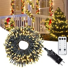 10M-50M LED Lichterkette Innen Außen Weihnachten Beleuchtung Warmweiß Party Deko