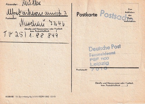 Ddr 1988 telegrammgebühr - , 1988,