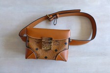 Original MCM Soft Berlin Gürteltasche in Visetos Belt Bag Crossbody cognac small