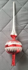 Weihnachtsbaum Spitze Christbaum Glas Baumschmuck  Christbaumschmuck rot