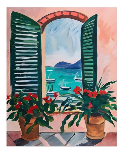 Mediterranes wandbild poster - mediterranes, wandbild-poster