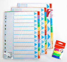 Ordner Register A4 blanko farbig Karton 5 ,6,10,12 teilig, A-Z mehrfarbig Pappe