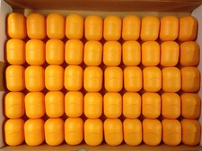 50 leere Ü-Ei Kapseln Hüllen in orange - basteln, Tombola, Hochzeit