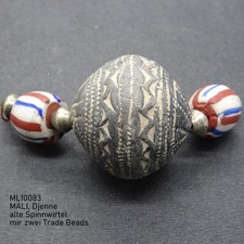 MALI DJENNE BAMBARA BAMANA DOGON PEUL FULANI  ALTE SPINNWIRTEL BOBIN TRADE BEADS