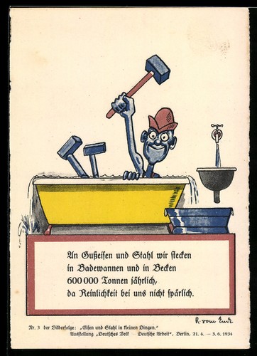 Künstler eisen und - künstler-ak,