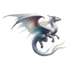 Majestätischer weißer Drache