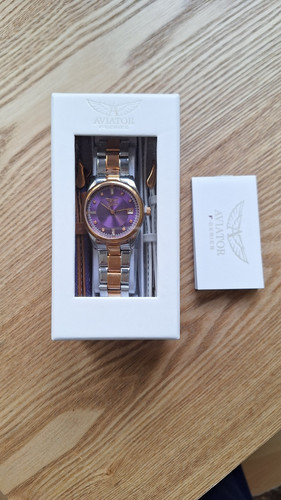 Aviator damenuhr mit zwei - ,