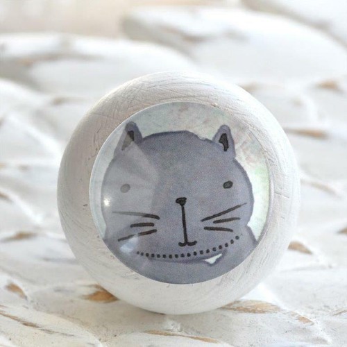 Kinder möbelknopf miezekatze - möbelknopf,