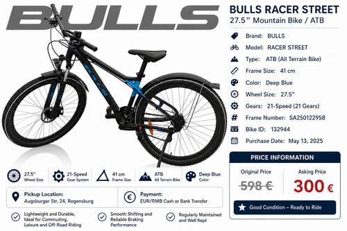 Bulls racer street - 27.5", atb