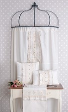 Vorhang Shabby Chic Gardine Victorian House Gardinenschal Spitze Leinen Schal