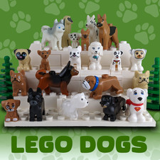 LEGO Hunde - Minifigur Scale - Hund & Welpe Figuren - Wählen Sie Ihre Figur