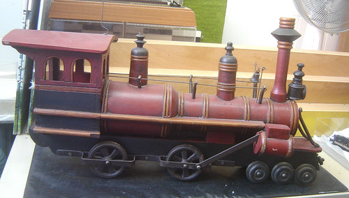 Dampflokmodell aus holz 65cm - dampflokmodell,