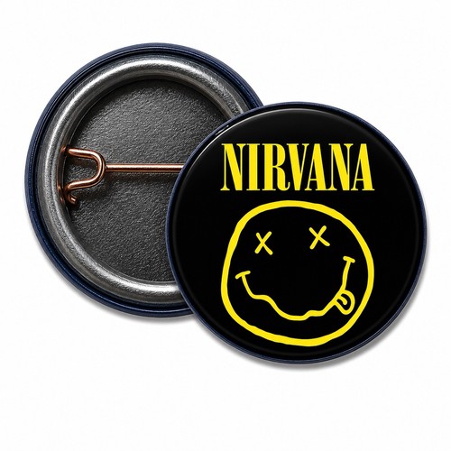 Nirvana smiley gesicht 25mm - nirvana,