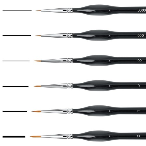 6pcs fine brush set detail - fine,