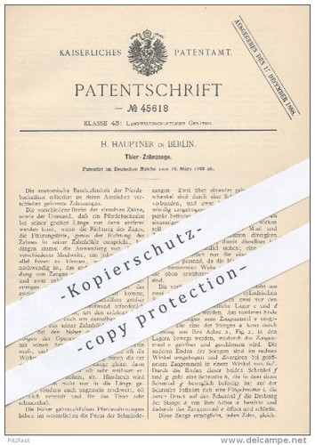 Original patent hauptner - patent, h.