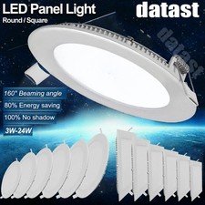 LED Panel Einbaustrahler Einbauleuchte Deckenleuchte Ultraslim Rund Eckig