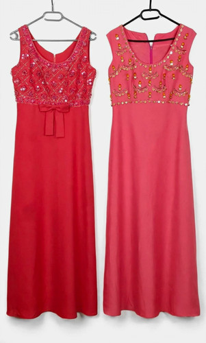 60s abendkleid pailletten - 2×,