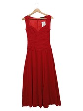 RENA LANGE Abendkleid Damen Gr. 38/M Rot Seide Elegant Maxikleid