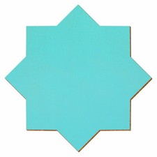 Türkiser Holz Stern mit 8