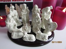 KRIPPENFIGUREN  * SHAPPY CHIC * USA * HOLIDAY STYLE * 12 PIECES NATIVITY SET *