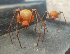 Edelrost Spinne Set 2 Stück Insekt 3D Dekoelement Metall Garten Deko Halloween 