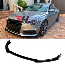 Diffusor Frontlippe Frontspoiler für AUDI A6 C7 S-Line 14-17 Schwarz Glanz