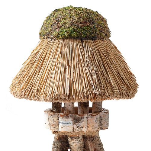 Vogelhaus reetdach 45cm - vogelhaus,
