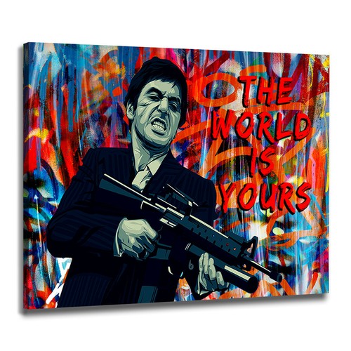 Gangster scar face - face, wandbild