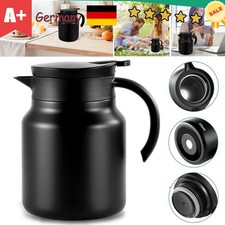 1L Thermoskanne Kaffeekanne Edelstahl Isolierkanne Thermo Teekanne mit Teesieb
