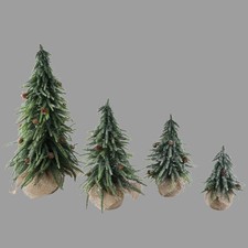 Formano Deko-Tannenbäume mit Schneedekor – 20 cm | Winterdeko