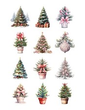 Stanzteile Kartenaufleger Aquarell Weihnachten Karten Basteln Deko Scrapbooking