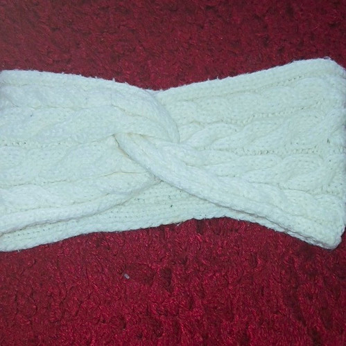 Damen haarband weiß gestrickt - damen,