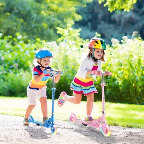 Kinderroller scooter mit led - kinderroller,
