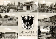 AK Bad Aachen "Ortsansichten" um 1965 ungelaufen. Echtes Foto