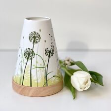 Vintage Windlicht Pusteblume grün, Teelichthalter, Porzellan, Nr. 19 - NEU