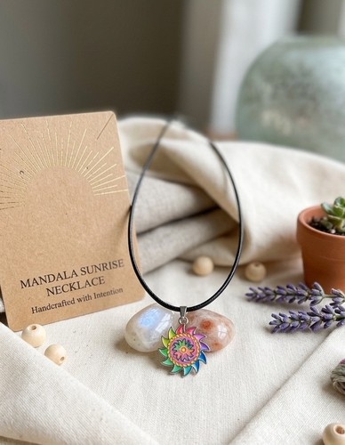Halskette mandala sonne - halskette,