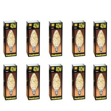 10 x Paulmann Kerze Krokoeis Gold 40W E14 Kerzen 40 Watt Glühbirnen 562.40