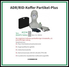 Ekastu ADR/RID-Koffer Partikel-Plus Notfallkoffer Augenspülflasche Brille Maske